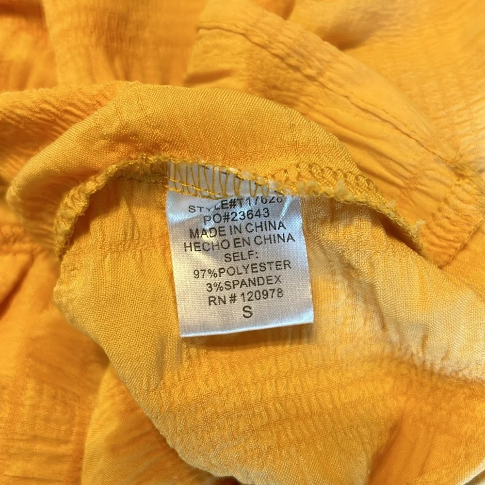 Yellow Ruffled Women's Top - Picture 4 of 4